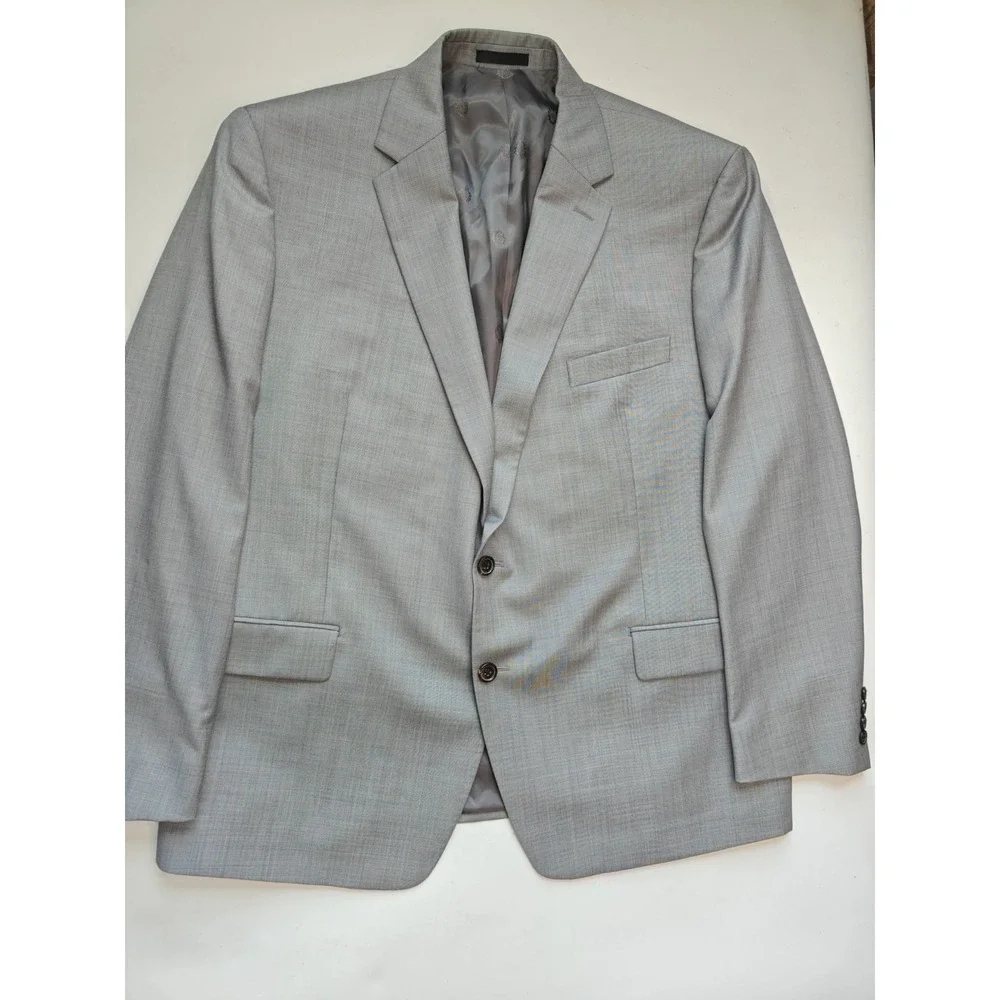 Lauren Ralph Lauren Mens Blazer Sports Coat 47R Gray Wool 2 Button R604